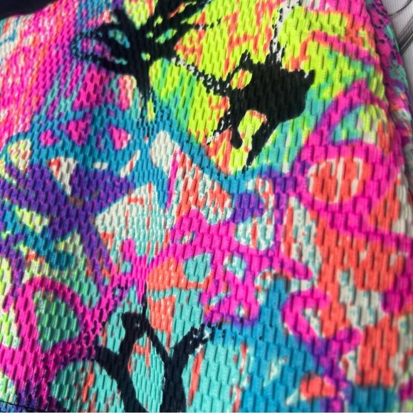 Andreia Vasques leggings with skirt attached spray paint design stretchy neon - Picture 5 of 11